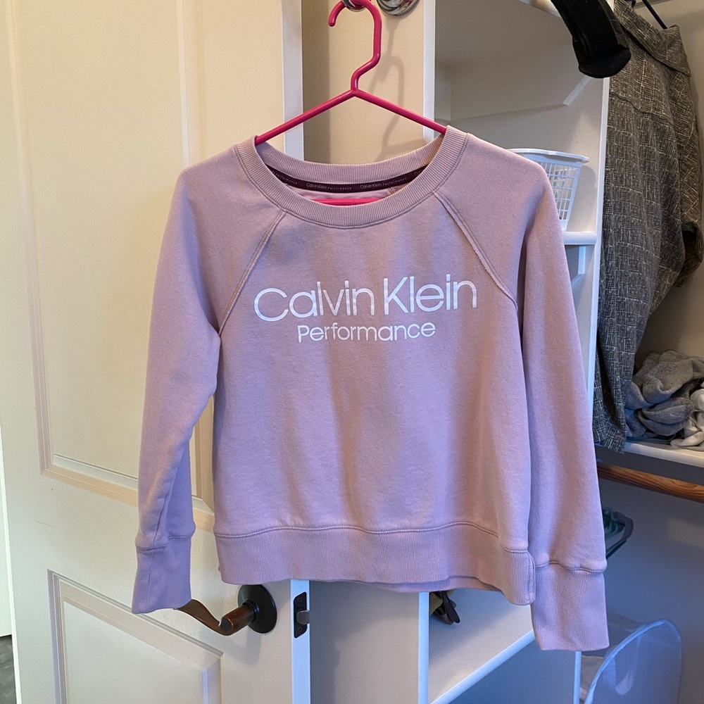 Pink Calvin Klein performance sweatshirt